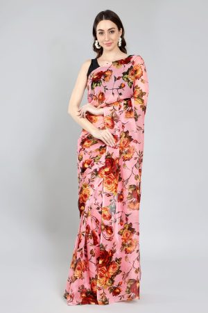 Floral Chiffon Saree