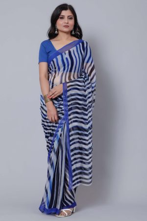 Lehariya Chiffon Saree