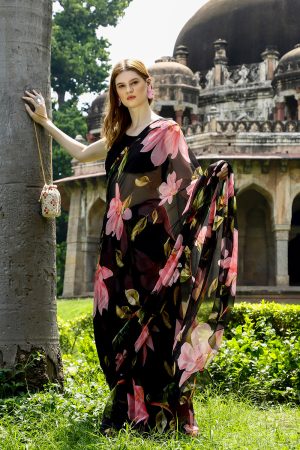 Style In Elegance Pure Chiffon Saree