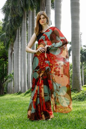 Ecstasy In Full Show Pure Chiffon Saree