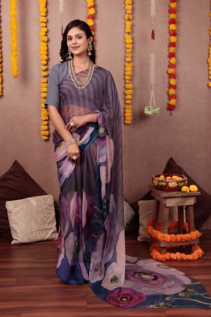 Shades Of Purple Chiffon