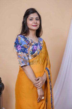 Modern Muse indian chiffon saree