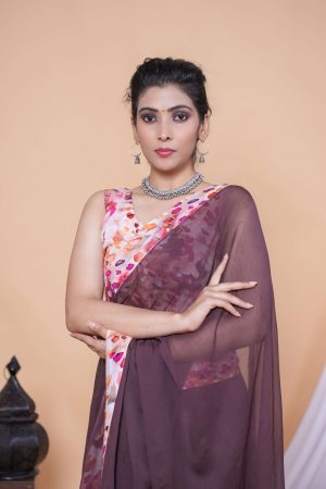 Simaya indian chiffon saree