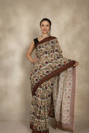 Blooming Floral Indian Kota Saree